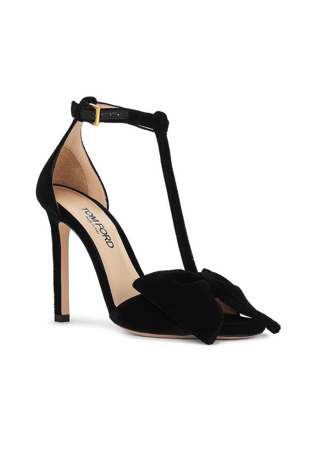 TOM FORD Velvet Brigitte 105mm Sandal in Black Product Image