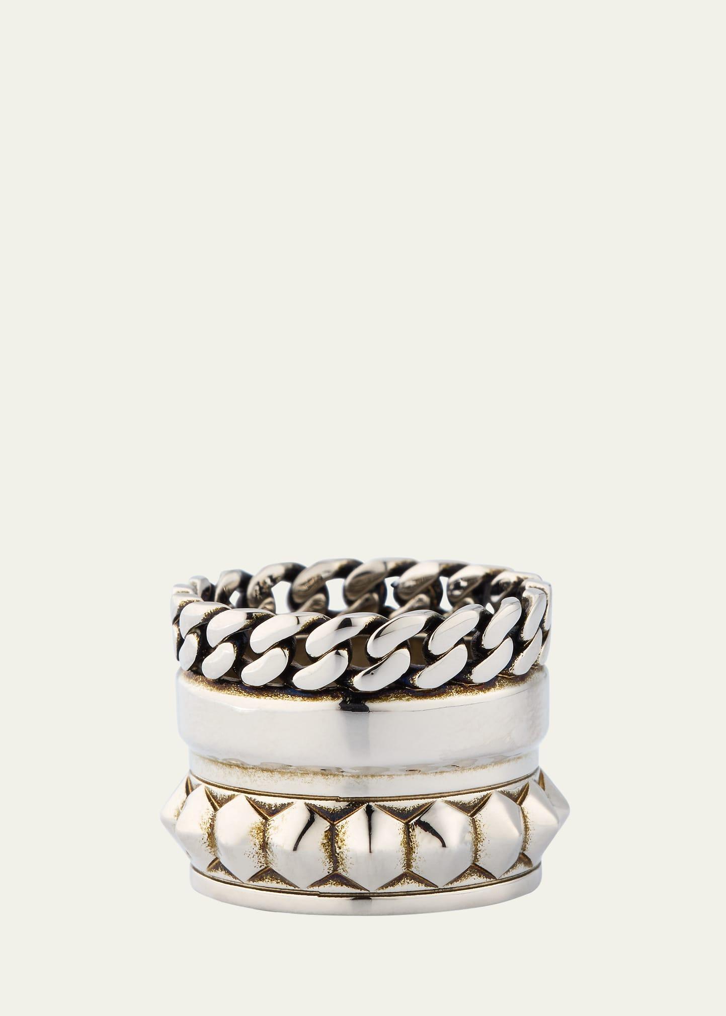 Mens Punk Multi-Layer Ring Product Image