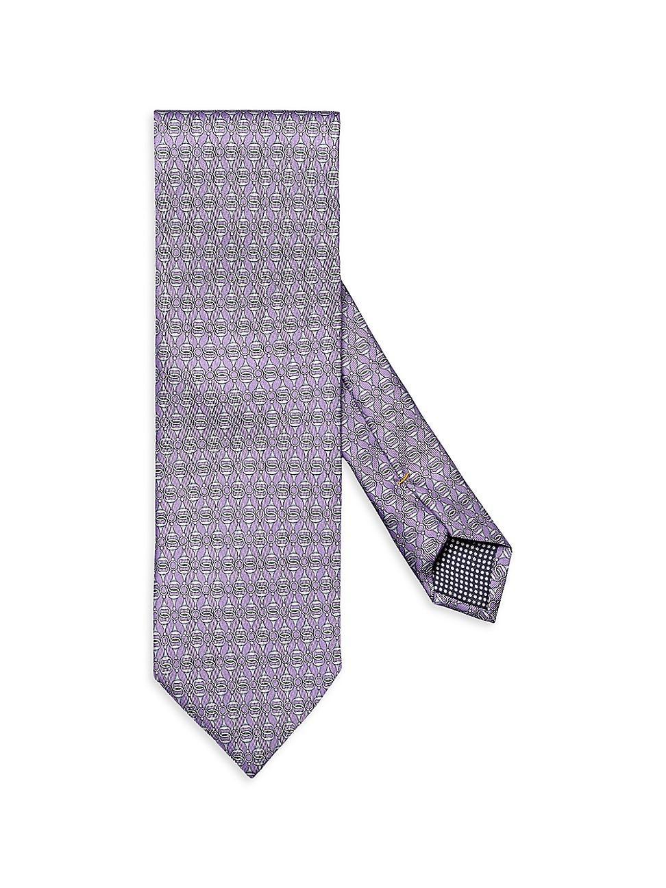 Mens Geometric Silk Tie Product Image