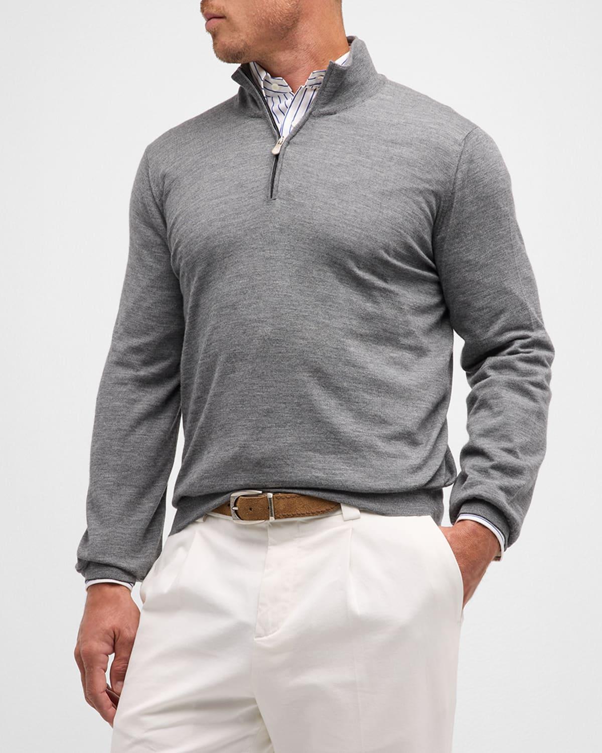 Mens Wool-Cashmere Quarter-Zip Sweater Product Image