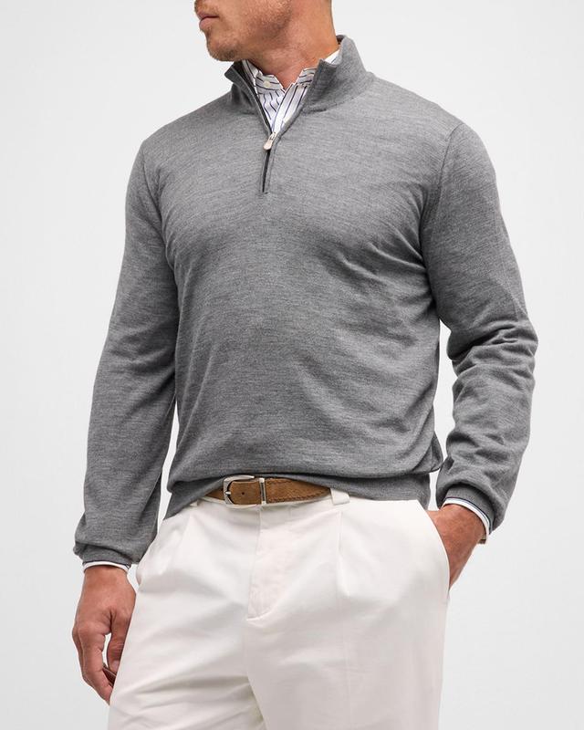 Mens Wool-Cashmere Quarter-Zip Sweater Product Image