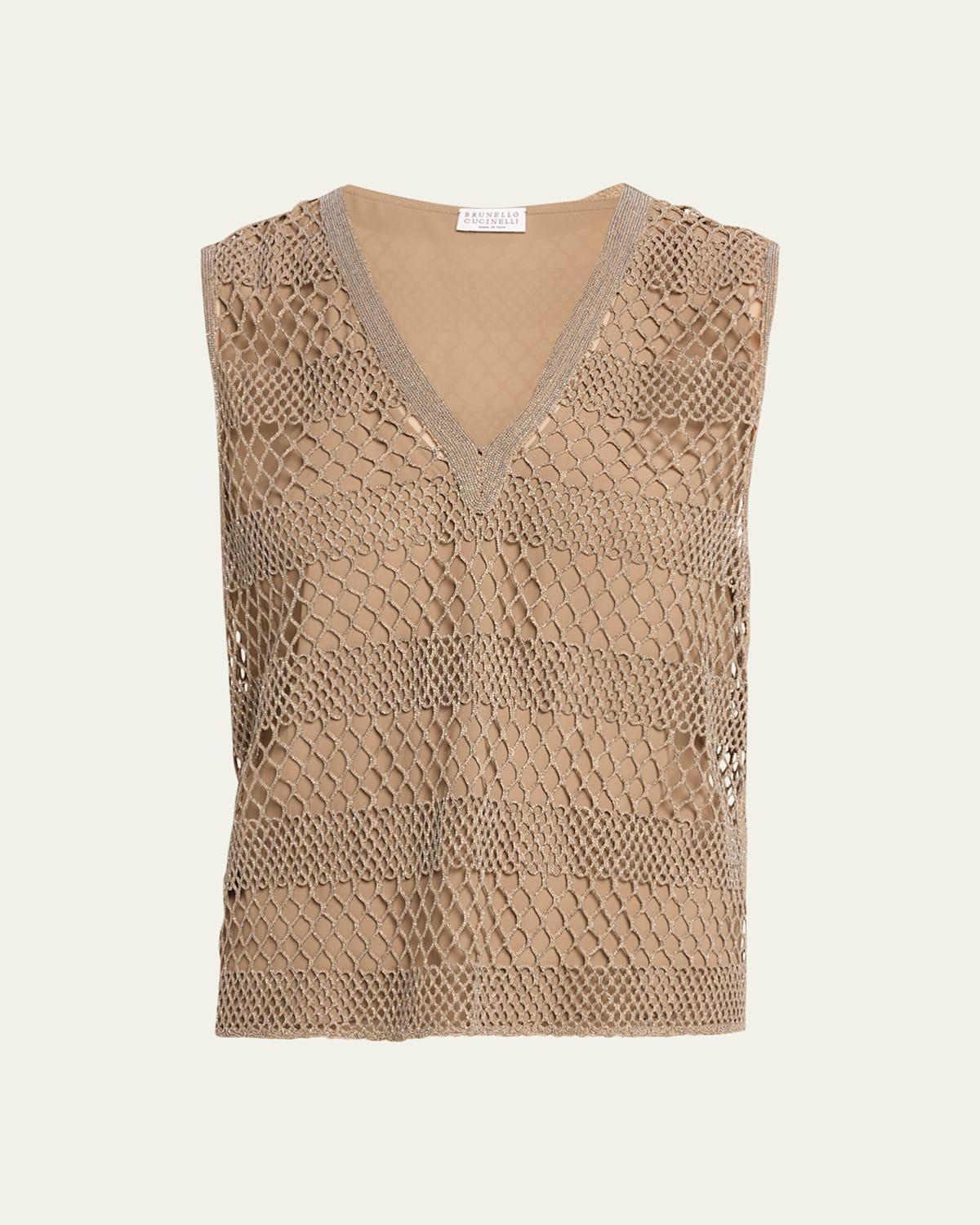 Monili Luxe Net V-Neck Sleeveless Top product image