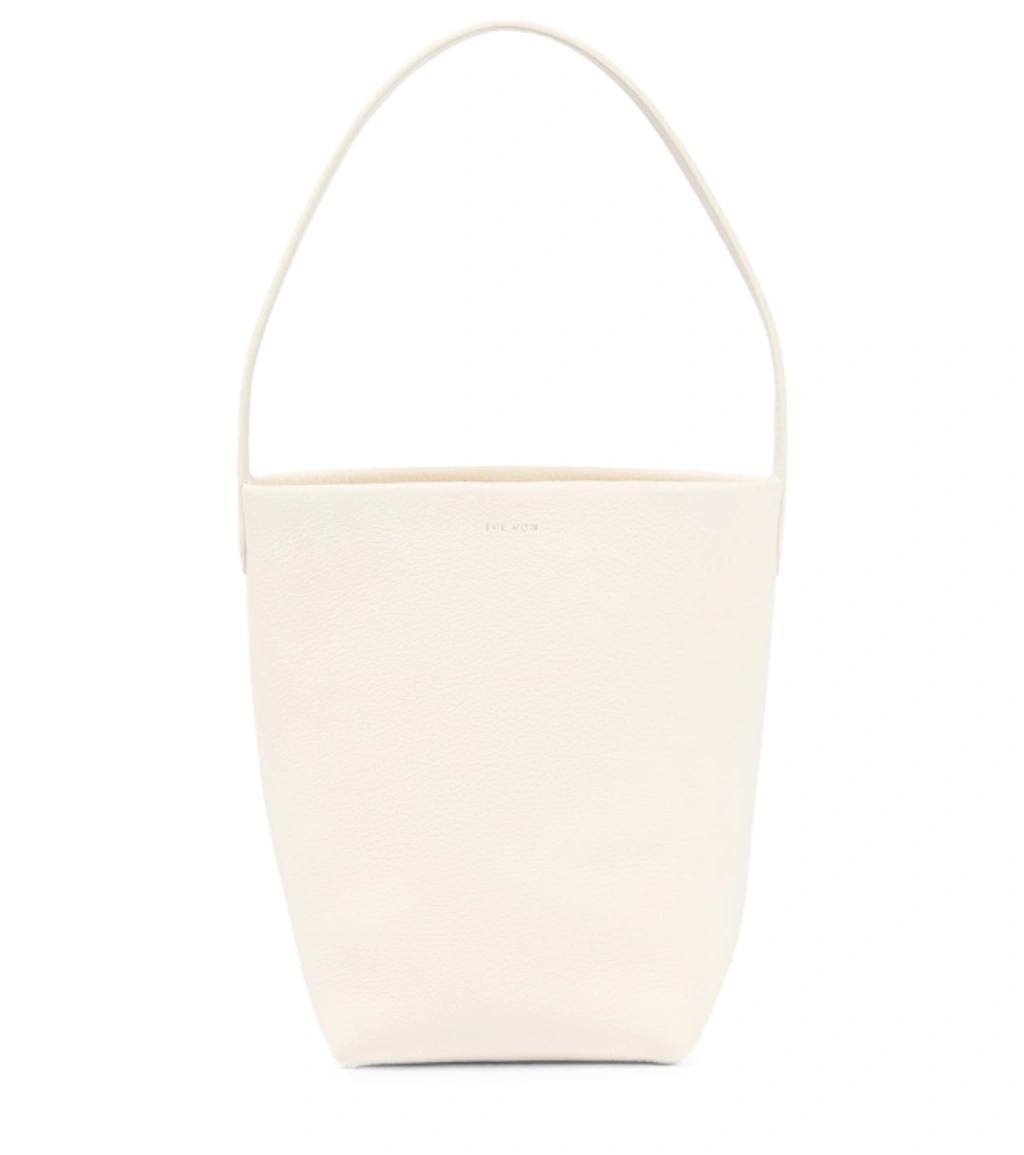 THE ROW Park Small Leather Tote Bag In Ivory Pld Product Image