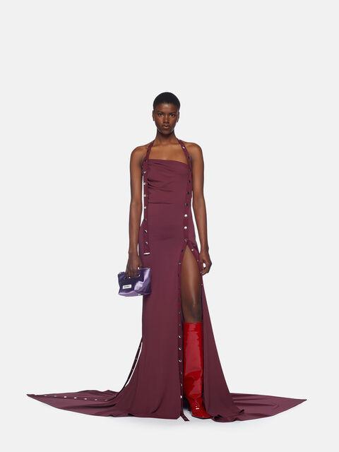 Dark grape long dress Product Image