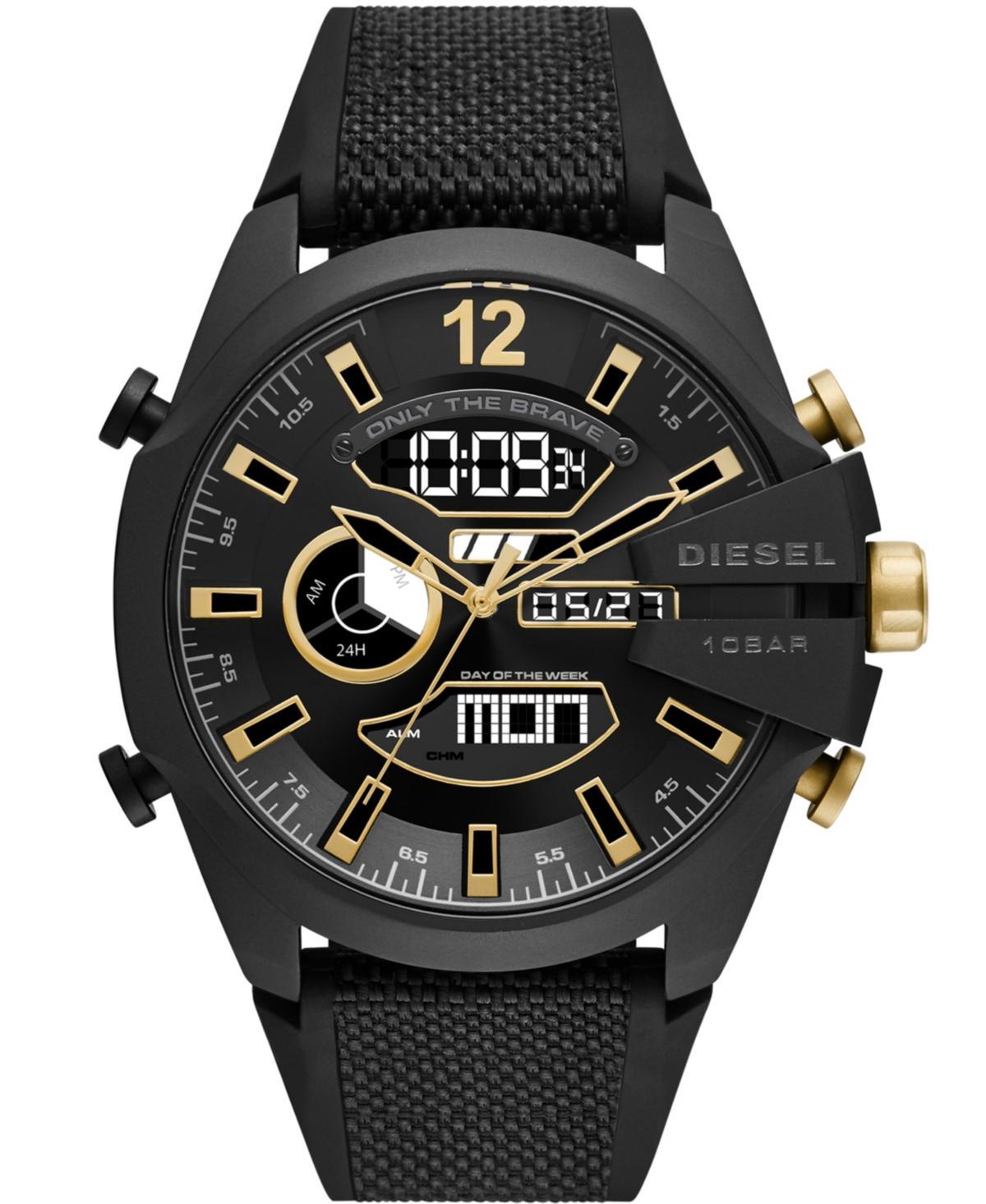 Diesel Mega Chief Analog-Digital Black Nylon and Silicone Watch Product Image