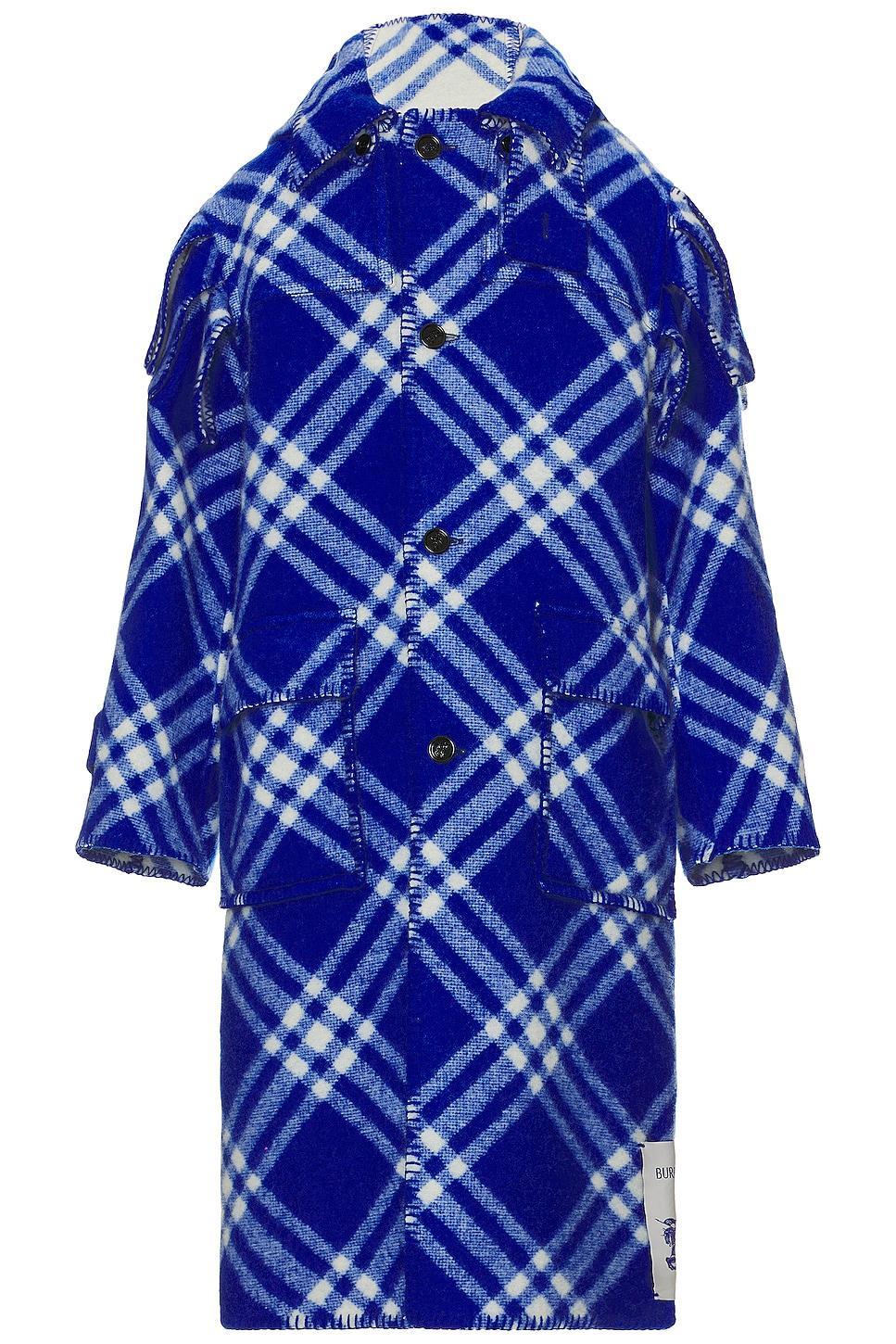 Burberry Check Overcoat Blue. (also in ). Product Image