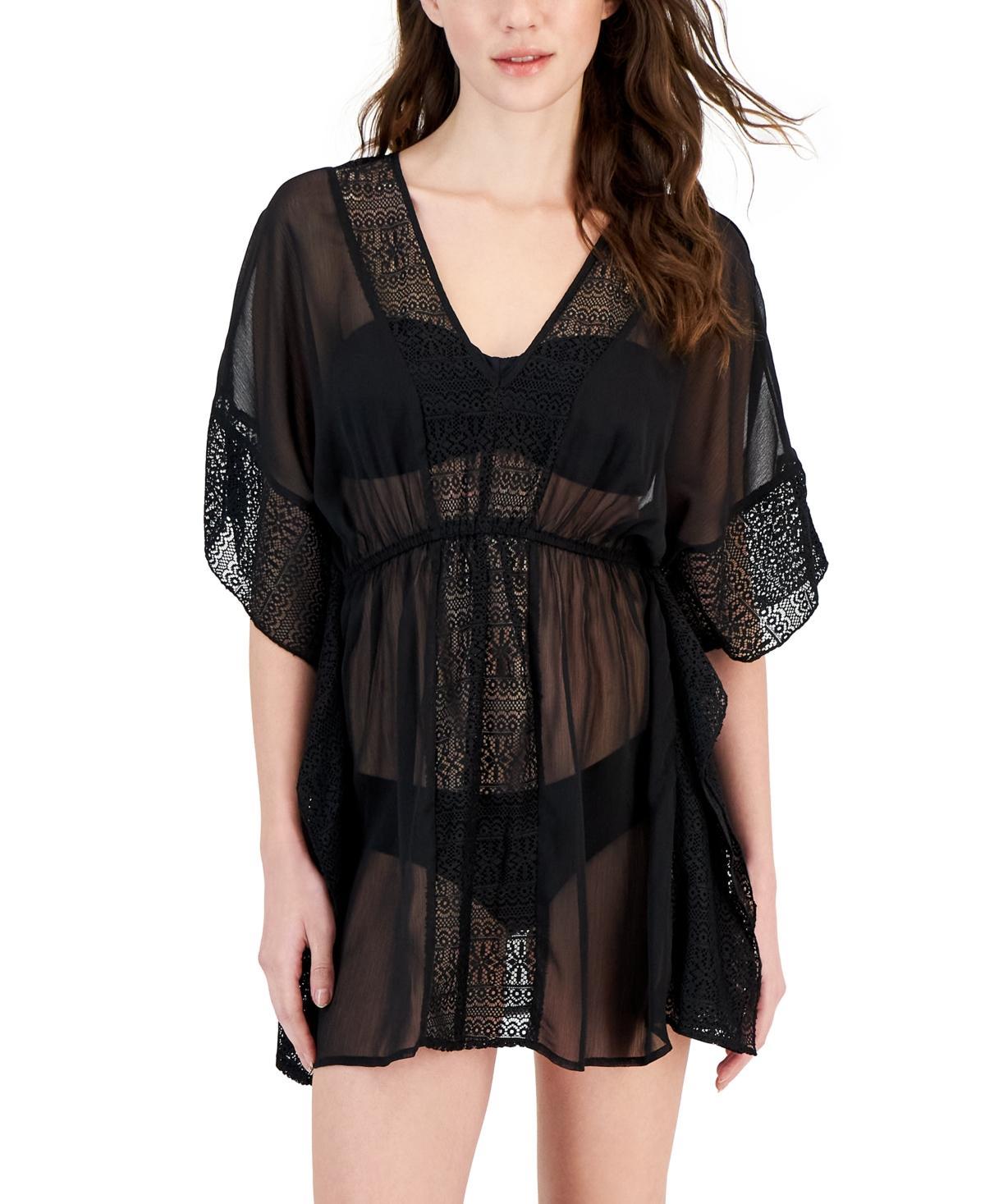 Miken Womens Lace-Trim Cover-Up Tunic Product Image