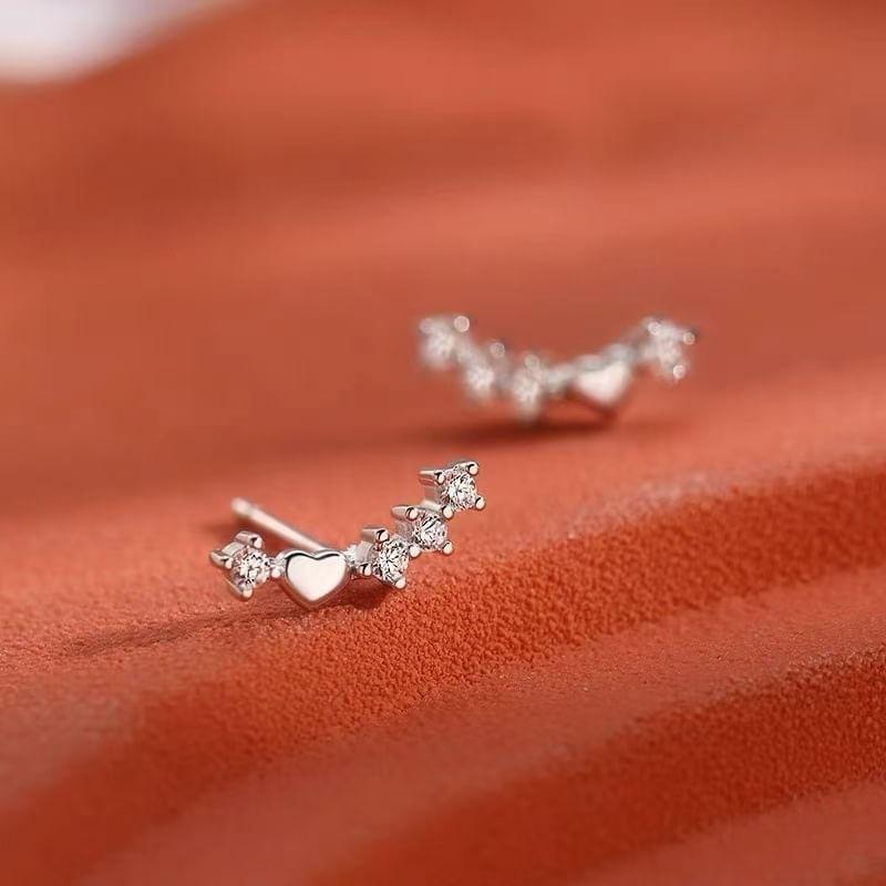 Sterling Silver CZ Stud Earring Product Image