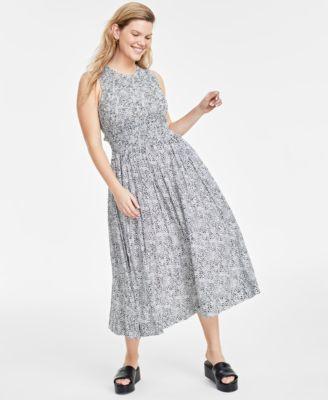 On 34th Womens Smocked Tank Midi Dress, Created for Macys Product Image