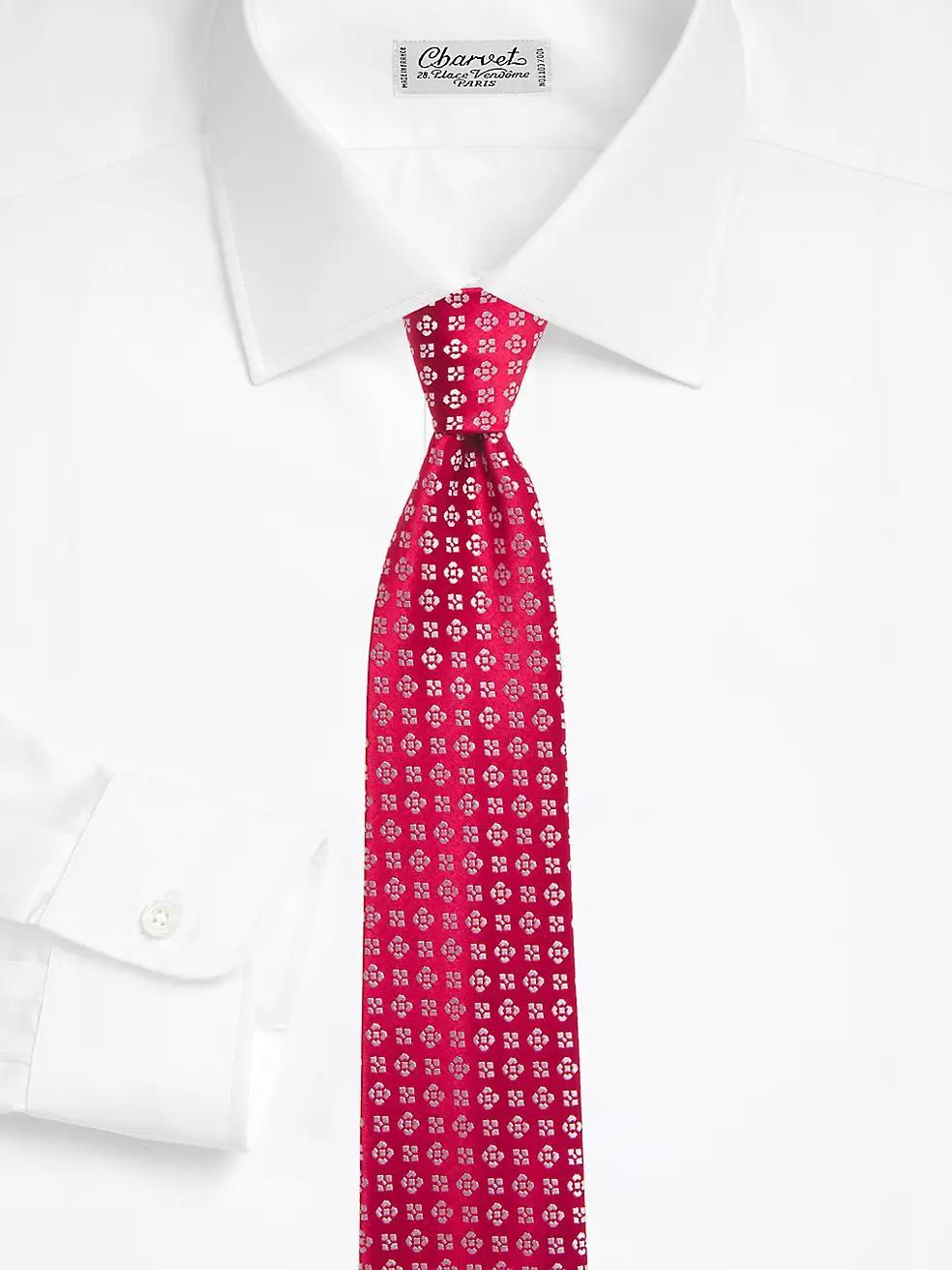 Geometric Woven Silk Tie Product Image