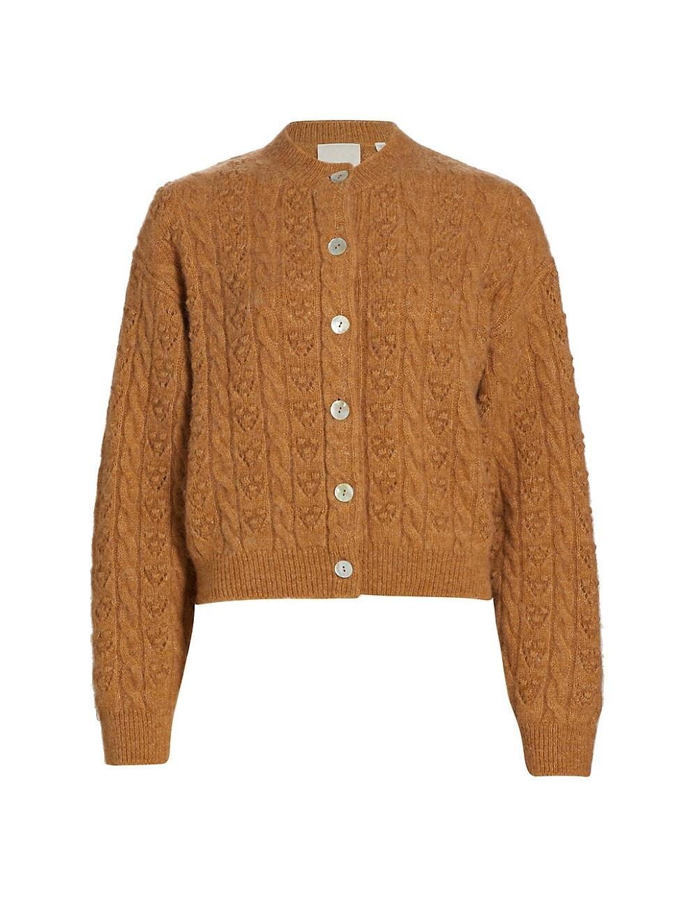 Womens Adler Cable-Knit Cardigan product image