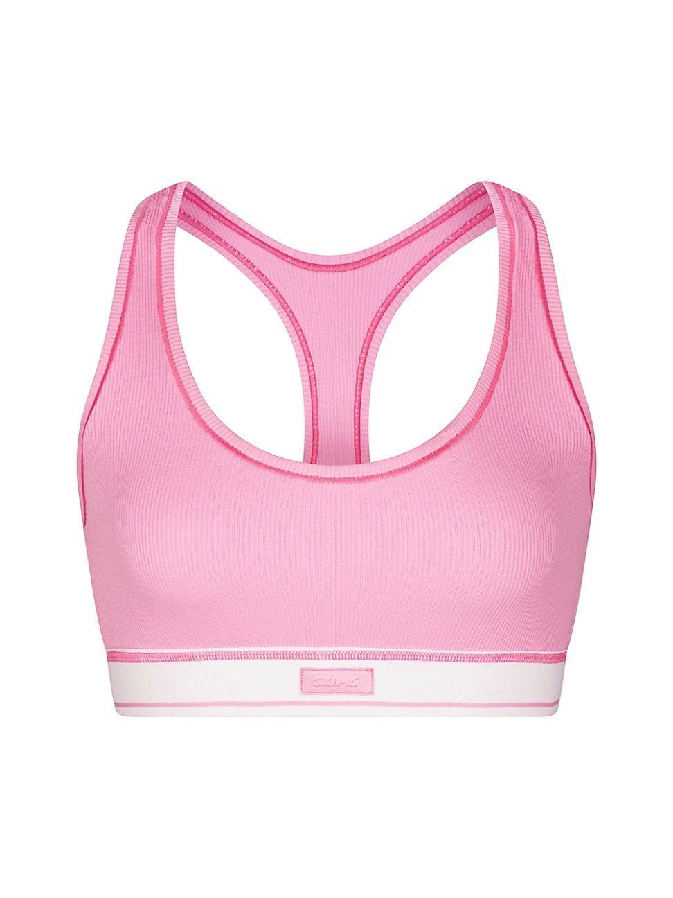 Womens Cotton Rib Racerback Bralette Product Image