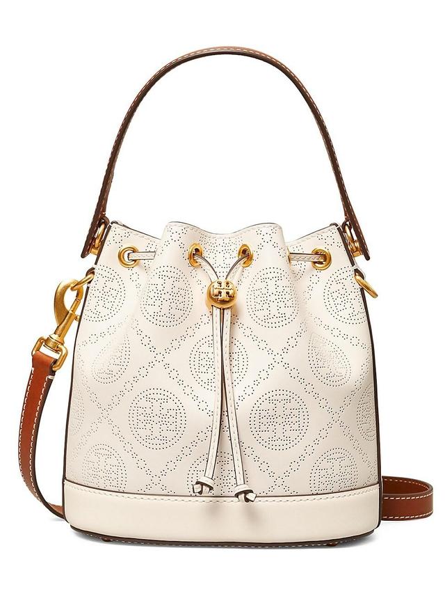 Womens T Monogram Perforated Leather Bucket Bag Product Image