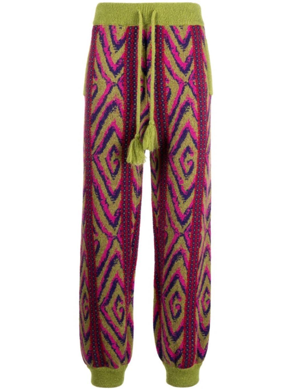 GUCCI Wool And Mohair-blend Pants In Multicolour Product Image