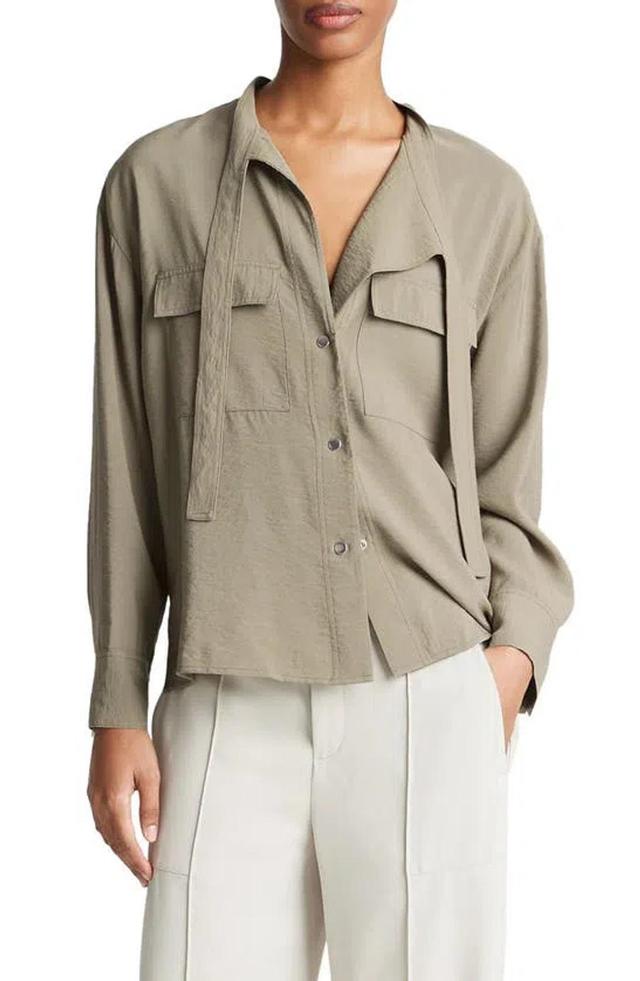 Utility Snap Shirt In Green Product Image