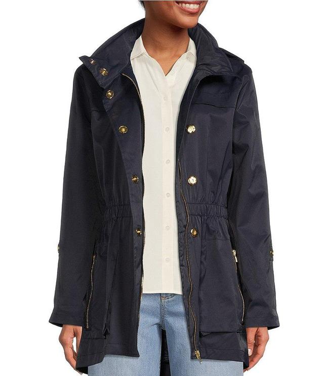 Antonio Melani Erin Drawstring Waist Cargo Pocket Raincoat Product Image