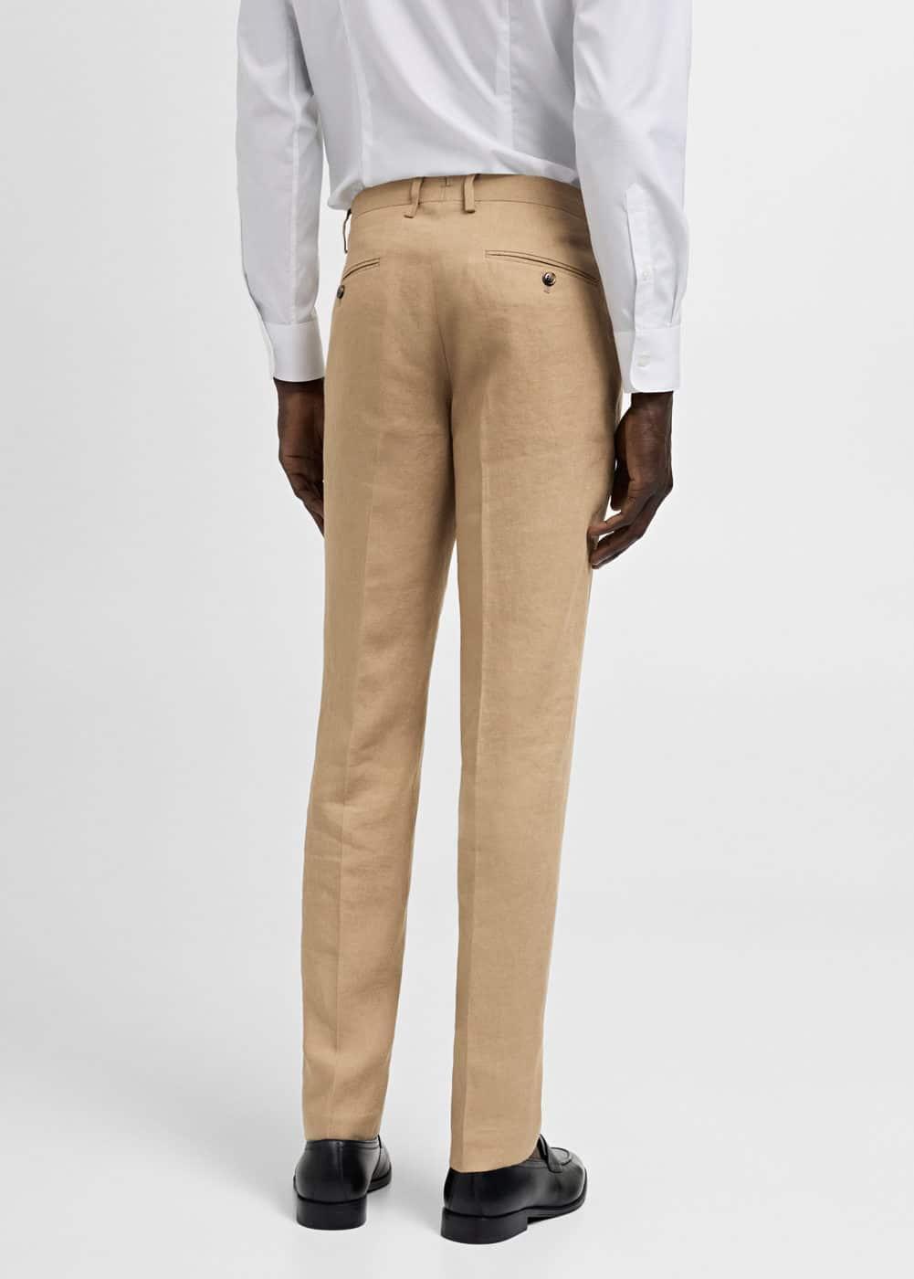 Mango Mens Linen Slim Fit Suit Pants Product Image