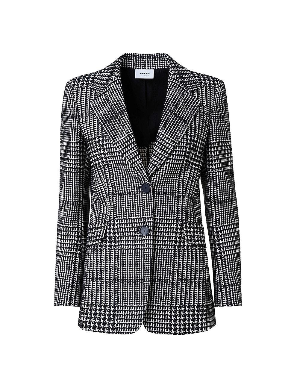 Womens Glen Plaid Wool-Blend Jacket Product Image