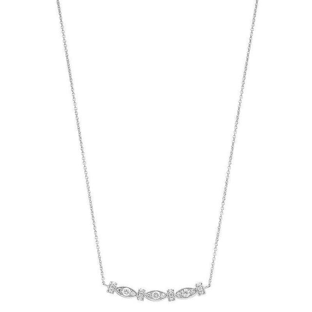 Ava Blue 14k White Gold 3/8 Carat T.W. Diamond Necklace, Womens 14k Whgold Product Image