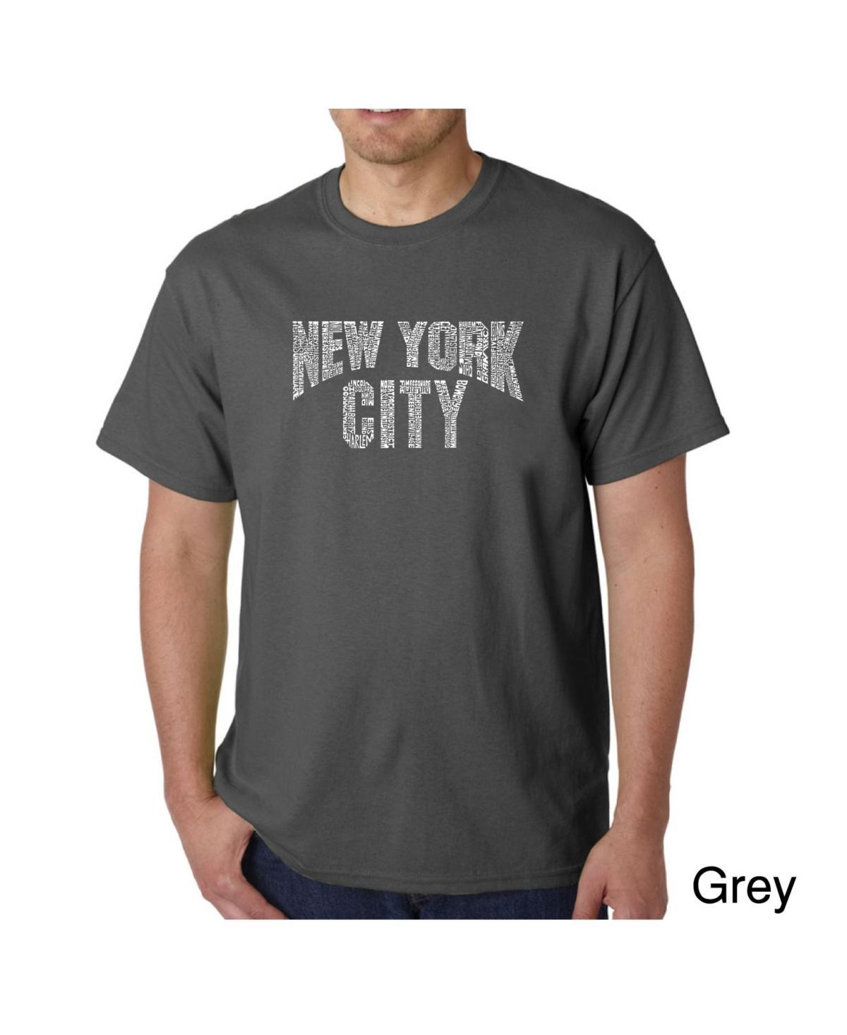 La Pop Art Mens Word Art T-Shirt - New York City Neighborhoods Product Image