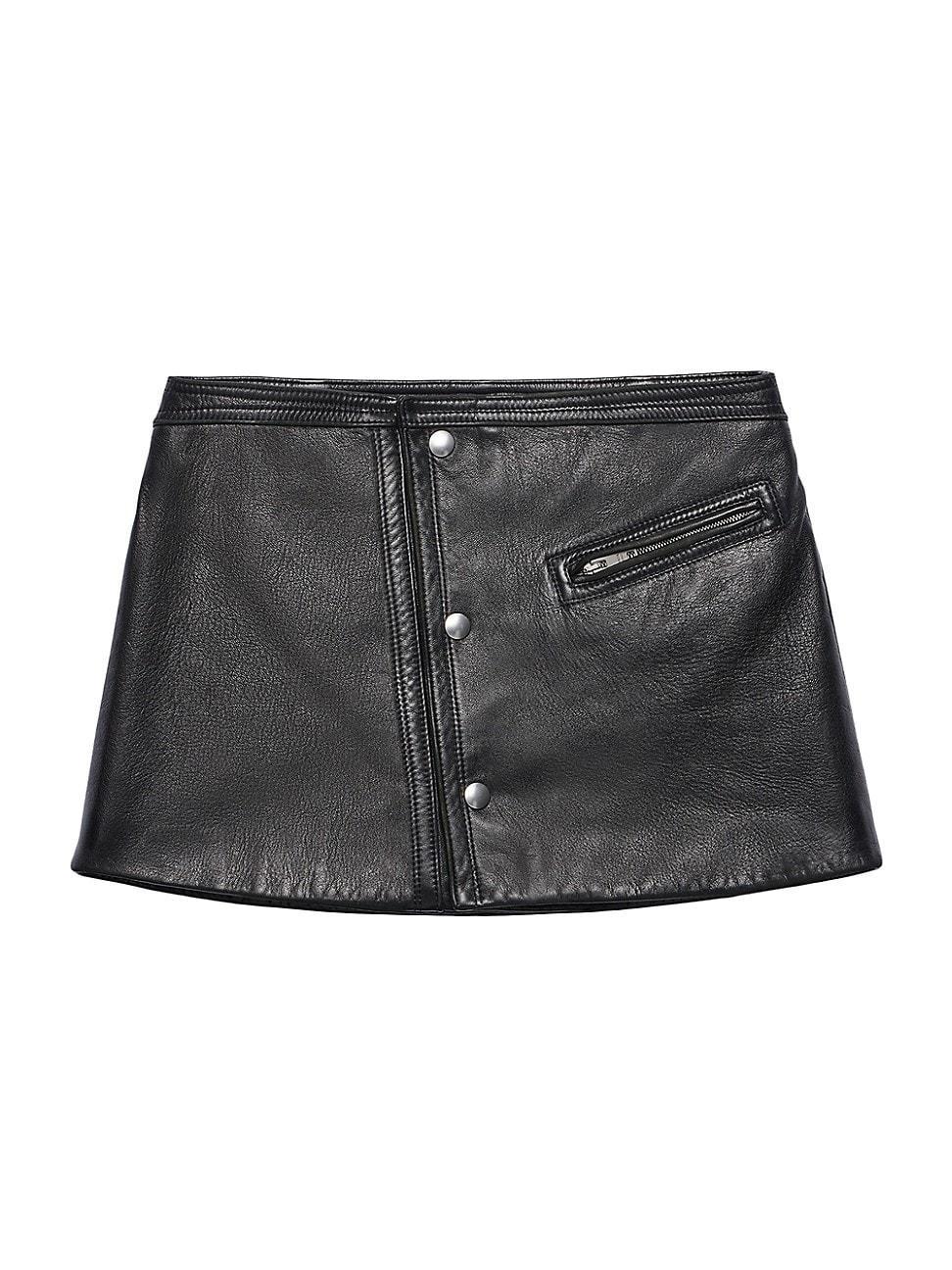 Womens Leather Mini Skirt Product Image