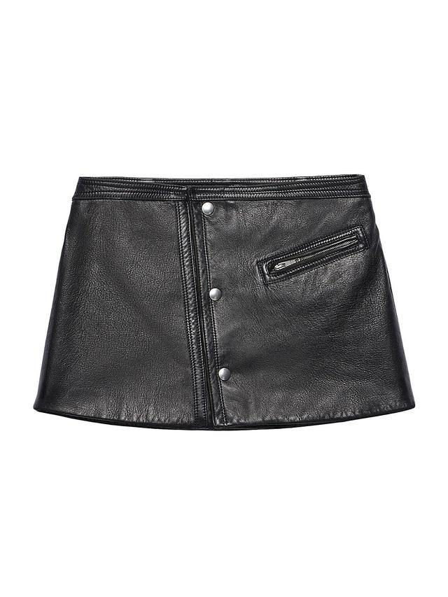 Womens Leather Mini Skirt Product Image