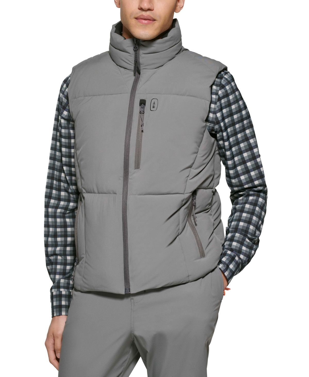 Bass Outdoor Mens Glacier Quilted Full-Zip Hiking Vest - Black Beauty Product Image