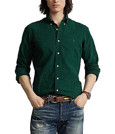 Mens Garment-Dyed Classic-Fit Oxford Shirt Product Image