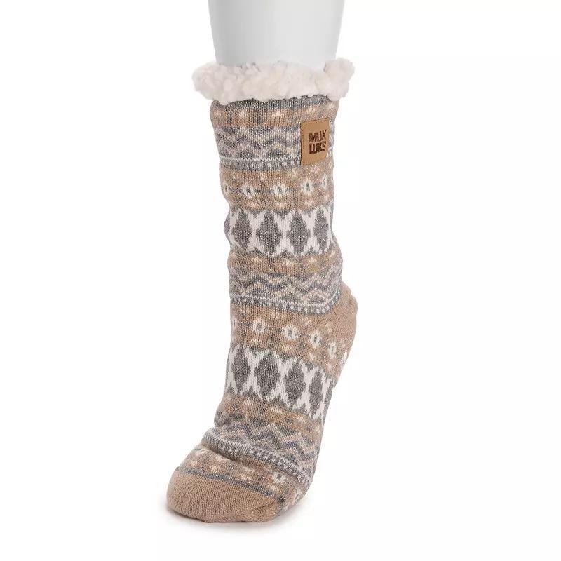 Womens MUK LUKS Patterned Cabin Slipper Socks Product Image