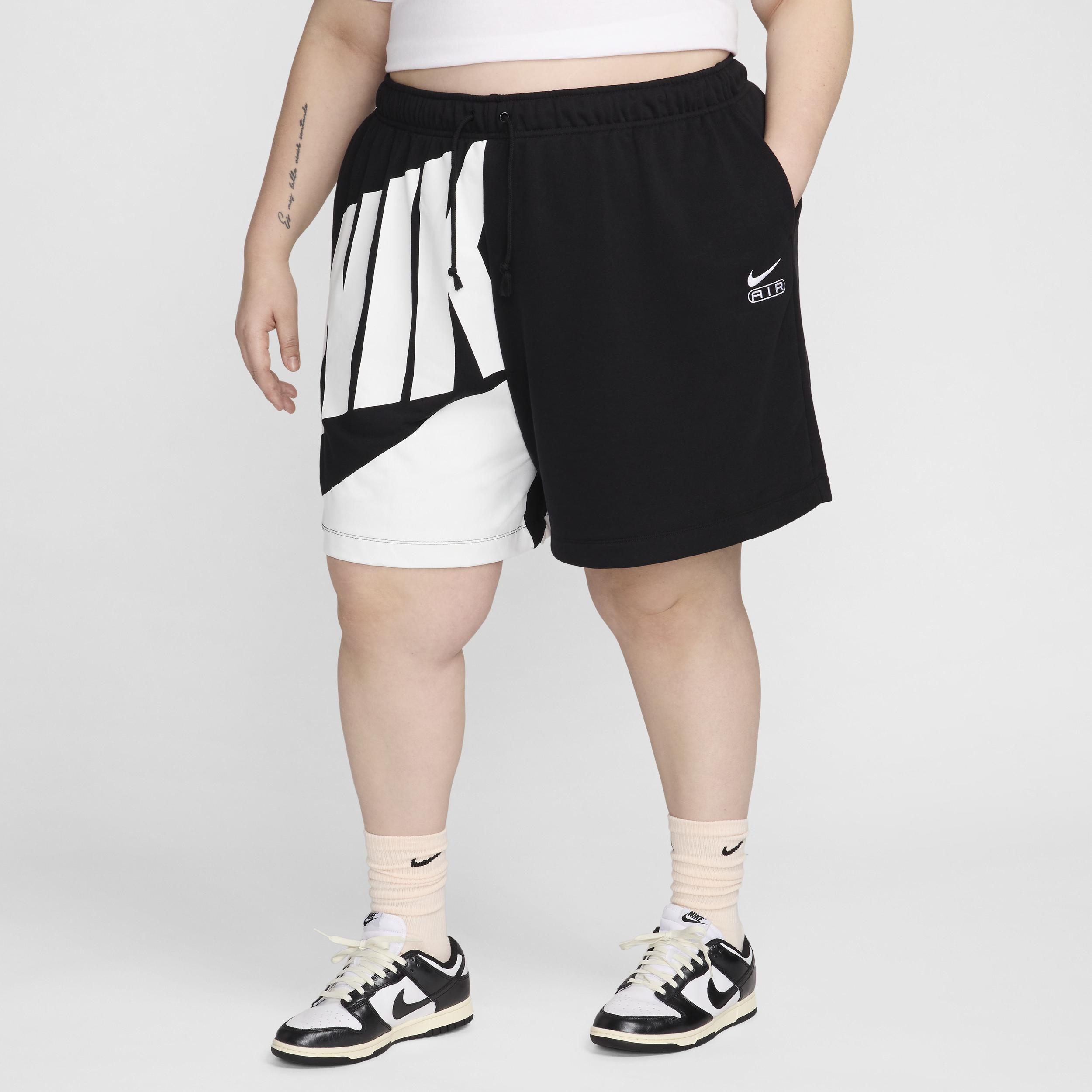 Nike Women's Air Mid-Rise 6" French Terry Shorts (Plus Size) Product Image