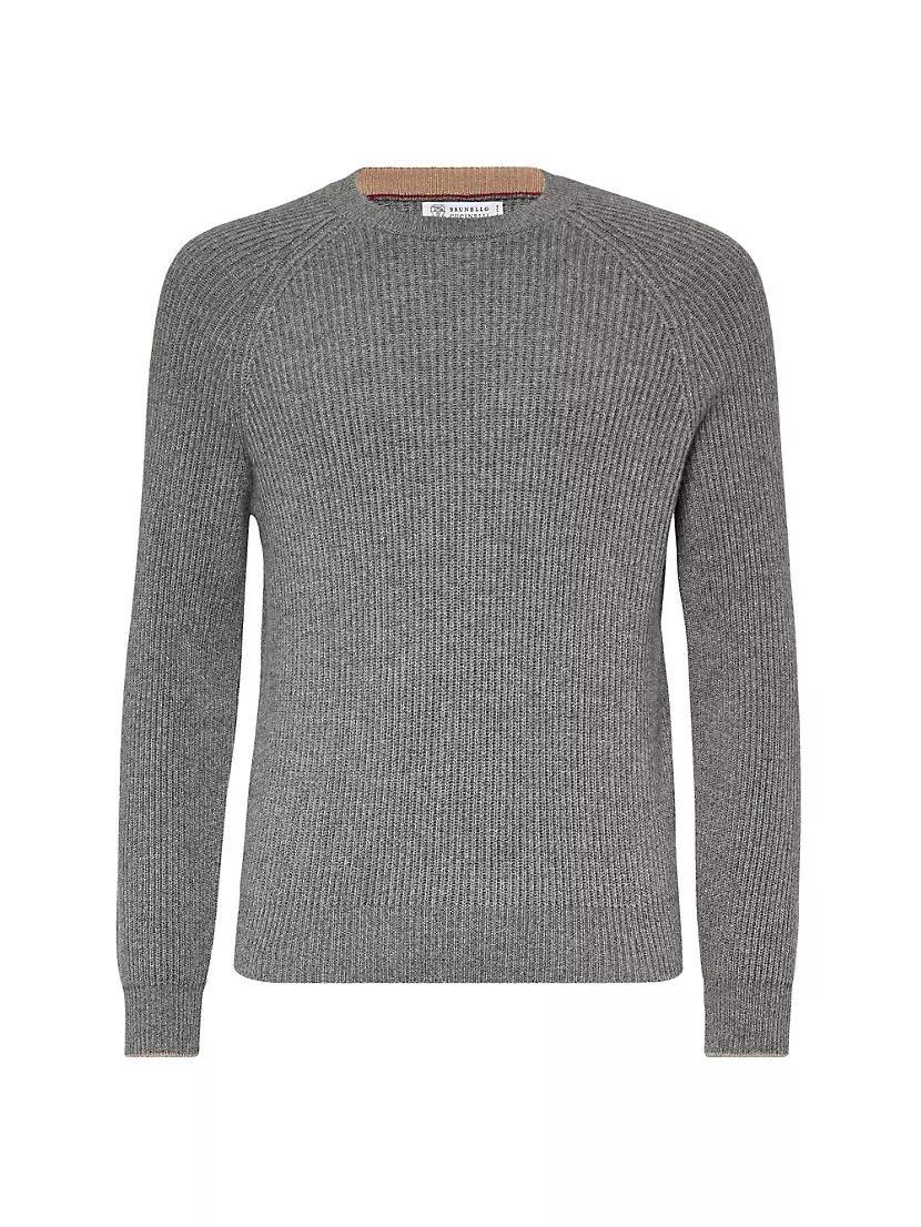 Cashmere English Rib Sweater with Raglan Sleeves product image