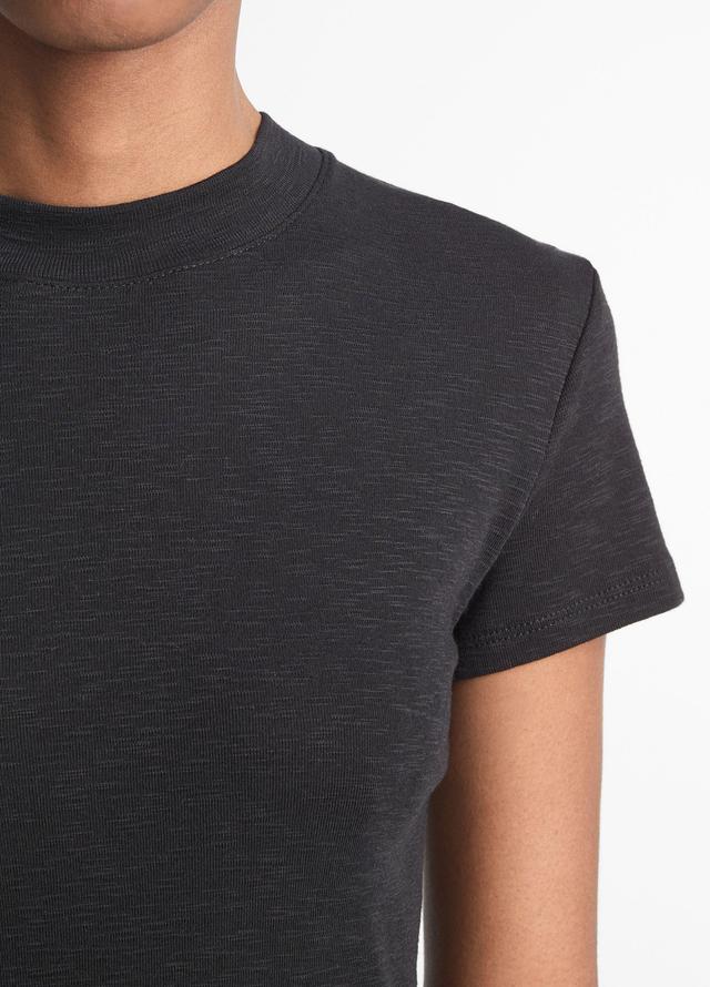 Cotton-Blend Cap-Sleeve T-Shirt Product Image