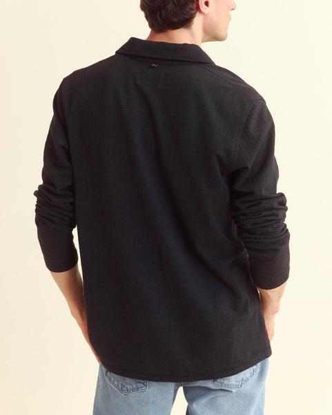 Long Sleeve Herringbone Polo -  Product Image