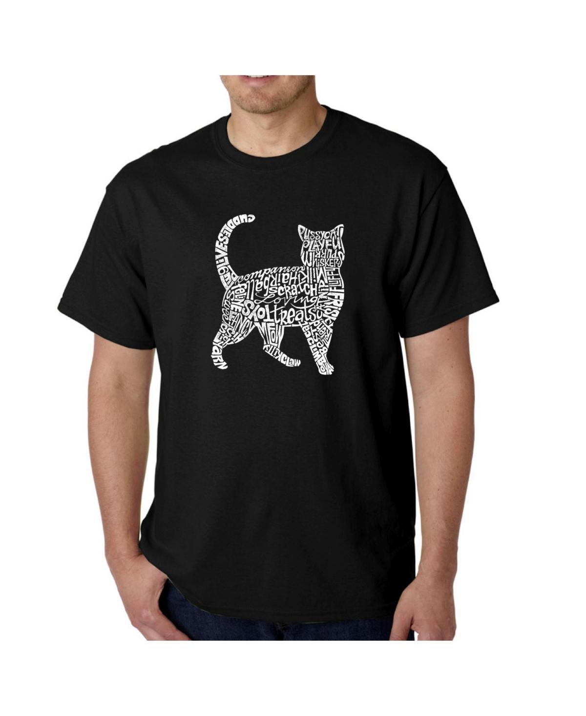 La Pop Art Mens Word Art T-Shirt - Cat Product Image