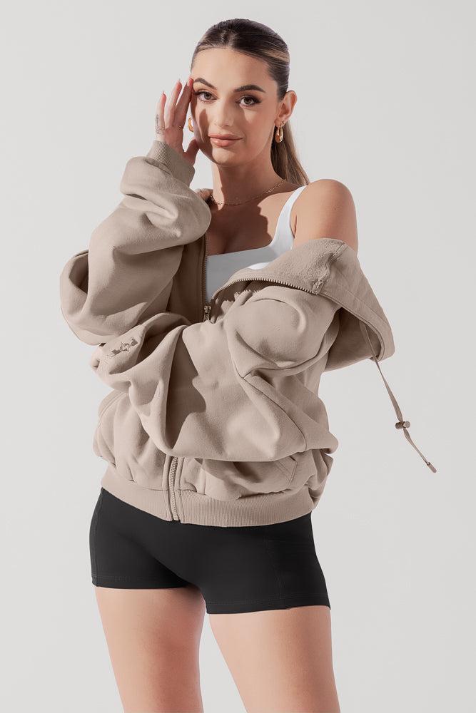 POPFLEX® Zip Cloud Hoodie - White Product Image