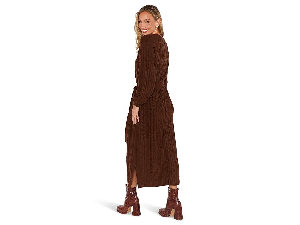 Show Me Your Mumu Barb Sweaterdress (Chocolate Cable Knit) Women's Dress Product Image