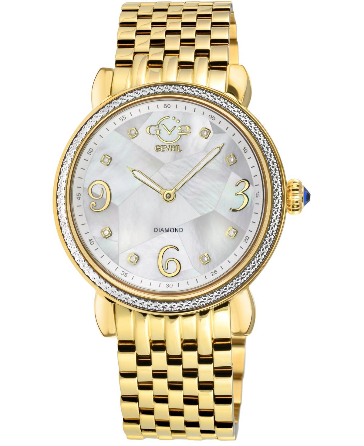 GV2 by Gevril Womens Ravenna Swiss Quartz Gold-Tone Stainless Steel Watch 37mm Product Image