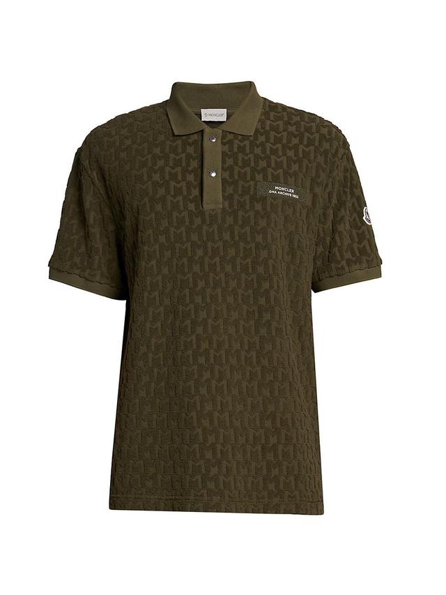 Mens Monogram Cotton Short-Sleeve Polo Shirt Product Image