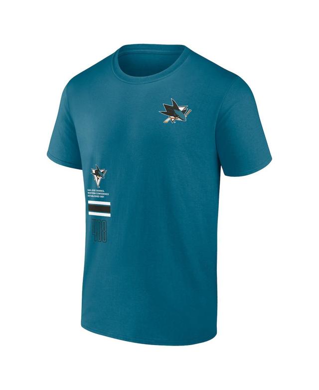 Mens Fanatics Branded Teal San Jose Sharks Represent T-Shirt Product Image