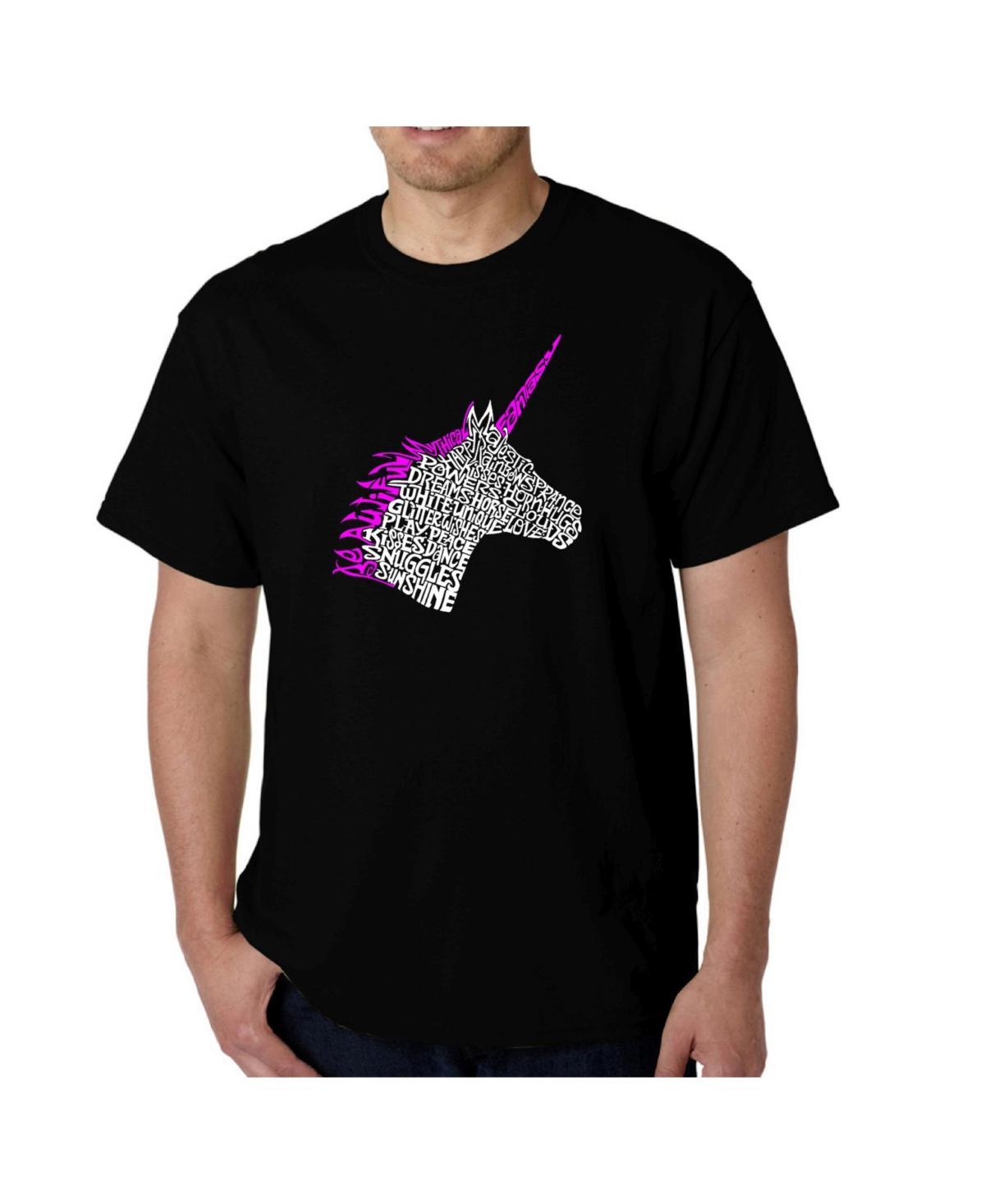 La Pop Art Mens Word Art T-Shirt - Unicorn Product Image