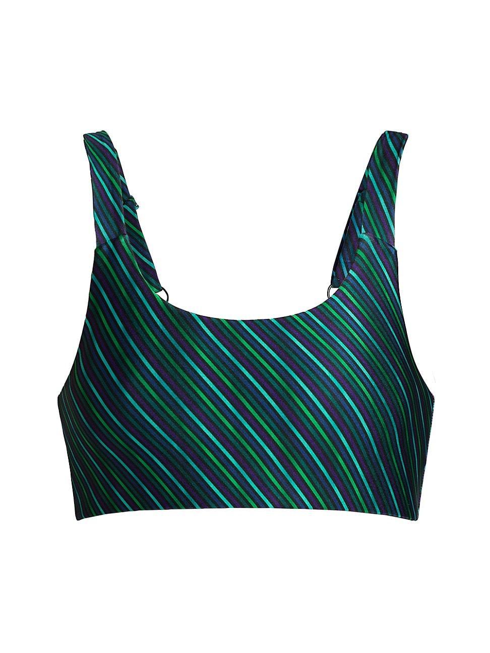 Womens Jewel Striped Sports Bra Product Image