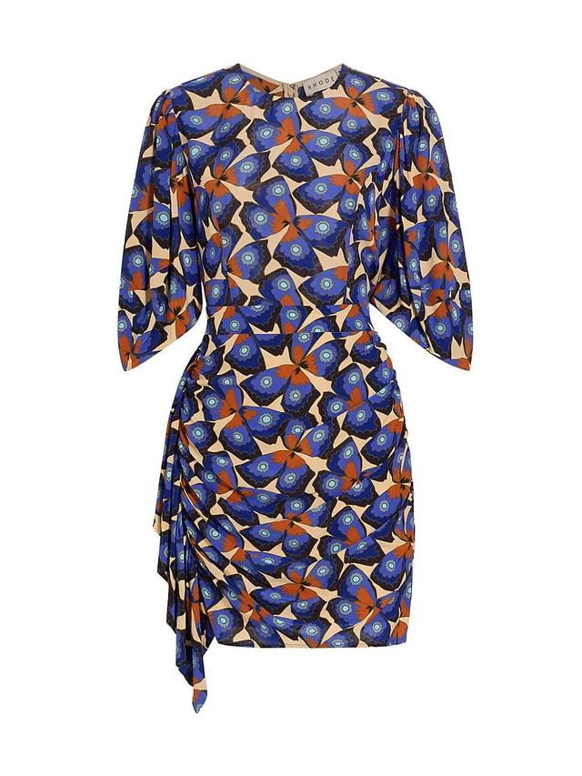 Womens Pia Butterfly-Print Fitted Minidress Product Image