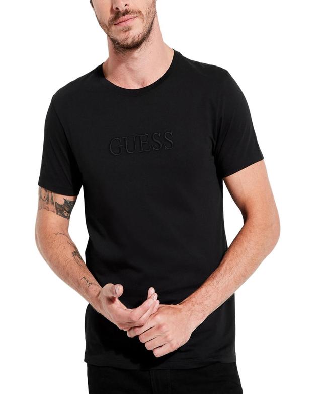 Guess Short-Sleeve Embroidered-Logo Pima T Product Image