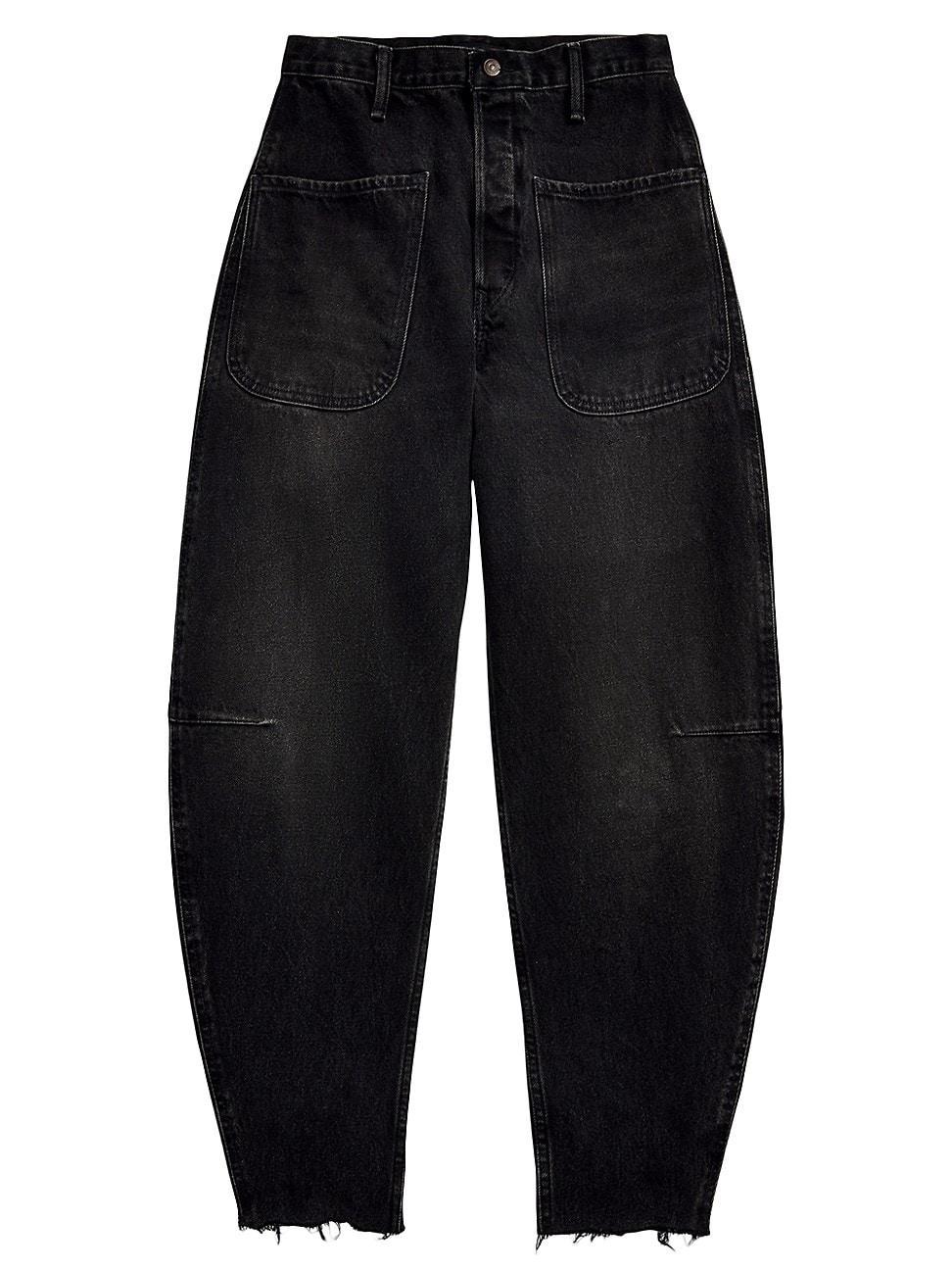 Womens Curved Cropped Tapered Jeans product image