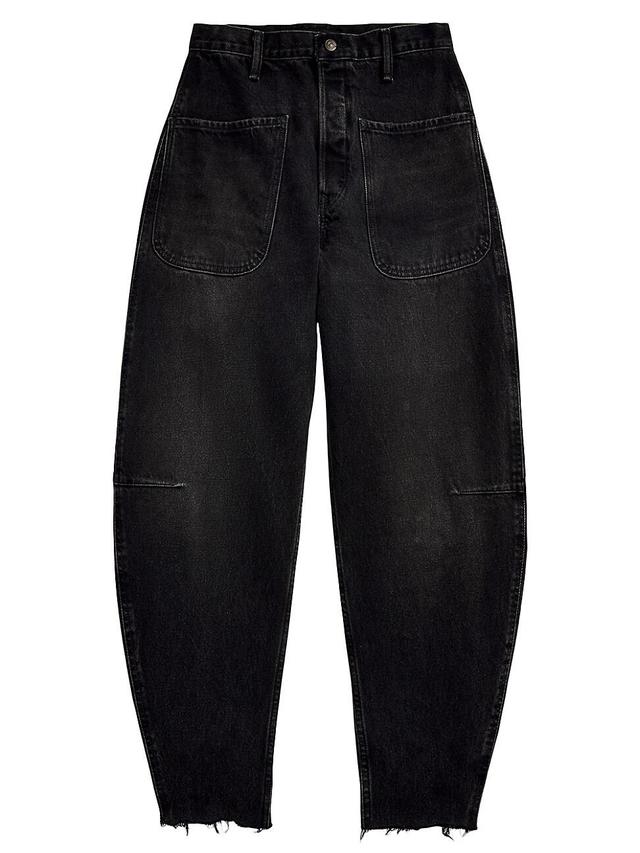 Womens Curved Cropped Tapered Jeans Product Image