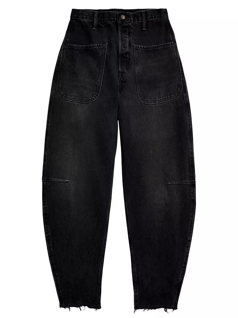 Curved Cropped Tapered Jeans Product Image