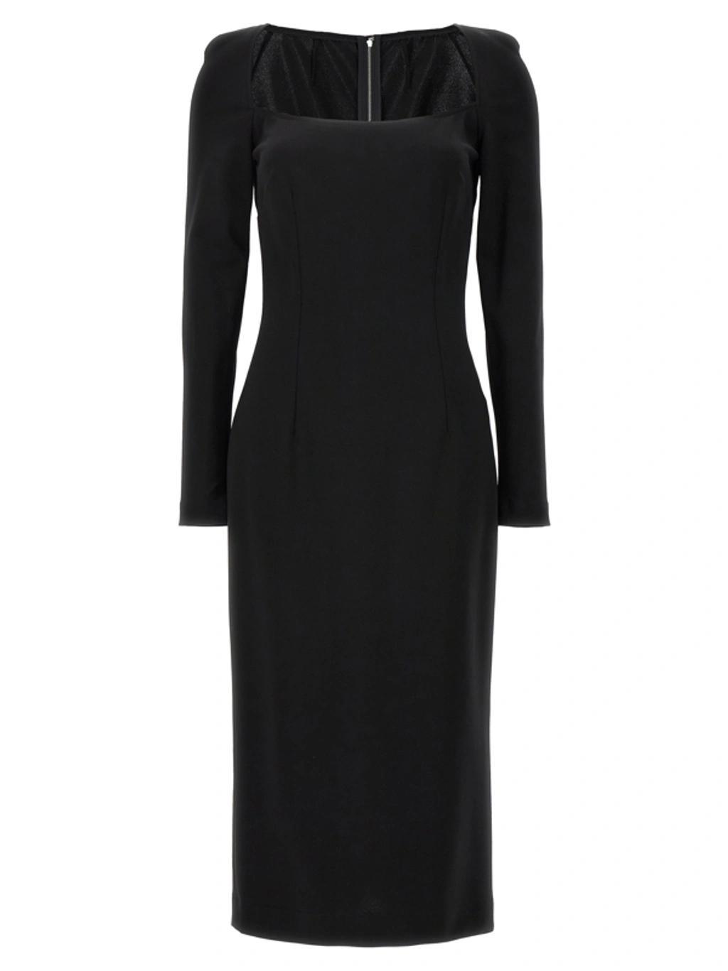 DOLCE & GABBANA Milan Stitch Dress Dresses Black Product Image