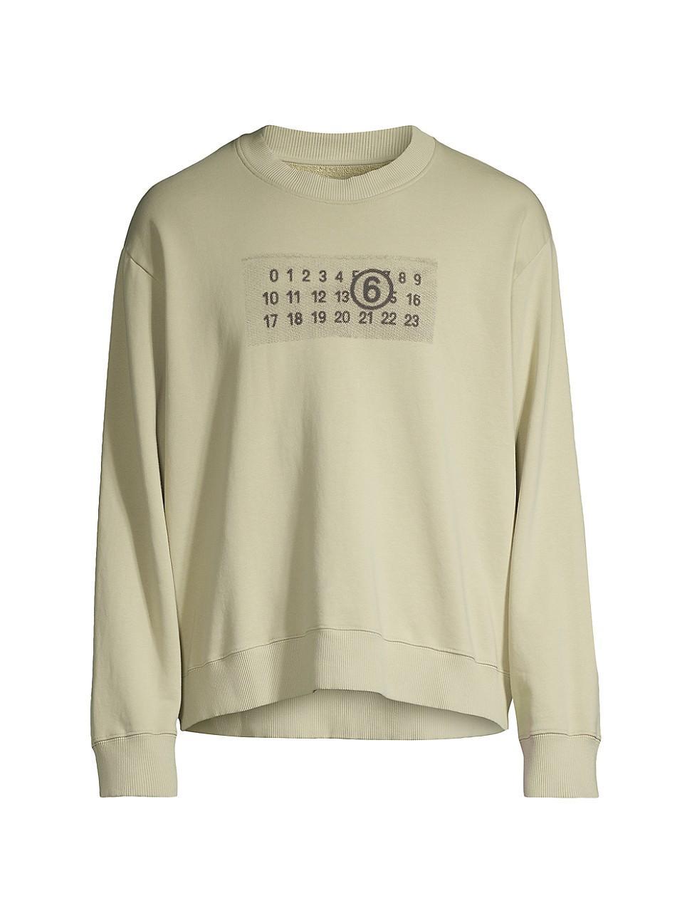 Mens Logo Cotton Crewneck Sweatshirt Product Image