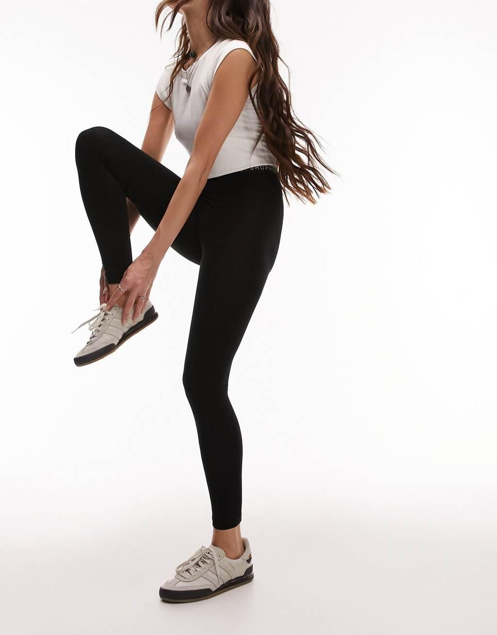 Topshop branded elasticized leggings Product Image