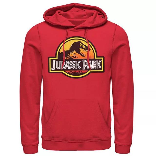 Mens Jurassic Park Sunset Circle Logo Outlined Graphic Hoodie Product Image